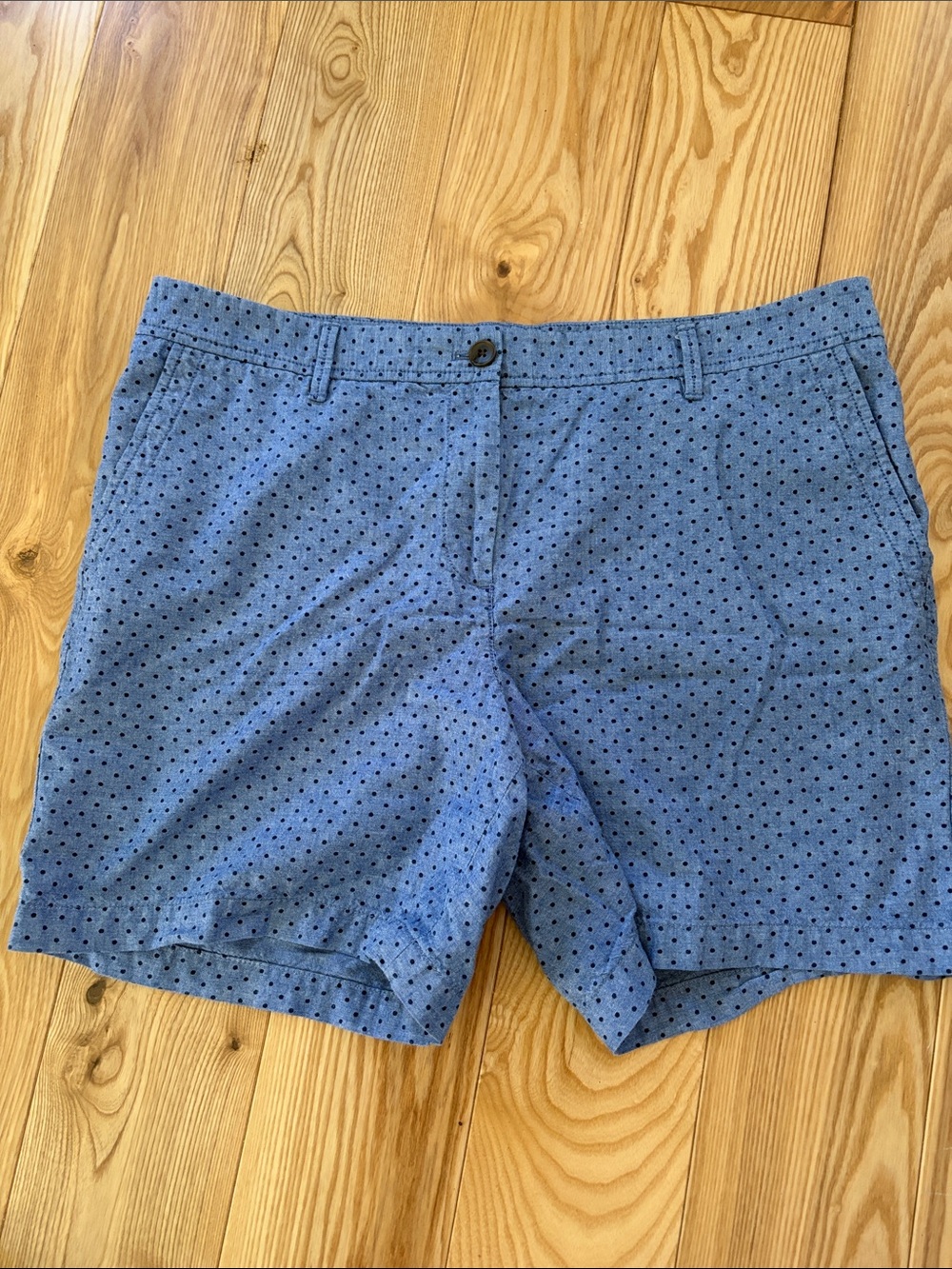 Talbots Blue Dot Print Bermuda Shorts